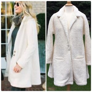 Dudley Stephens Cream Fleece Amity Swing Coat